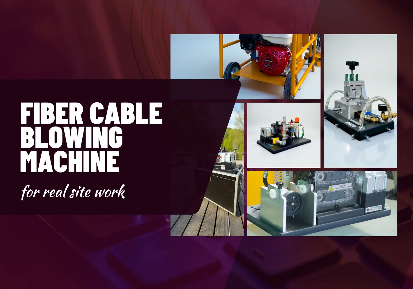 fiber cable blowing machine for real site work